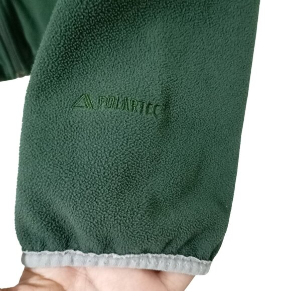 L.L.Bean Polartec Full-Zip Fleece Jacket Sz M Durable Warm Outerwear Mens Green - Picture 6 of 11